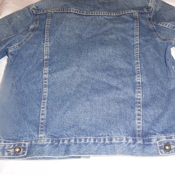 Jean Jacket Denim Back Waist Sz M - Picture 5 of 5